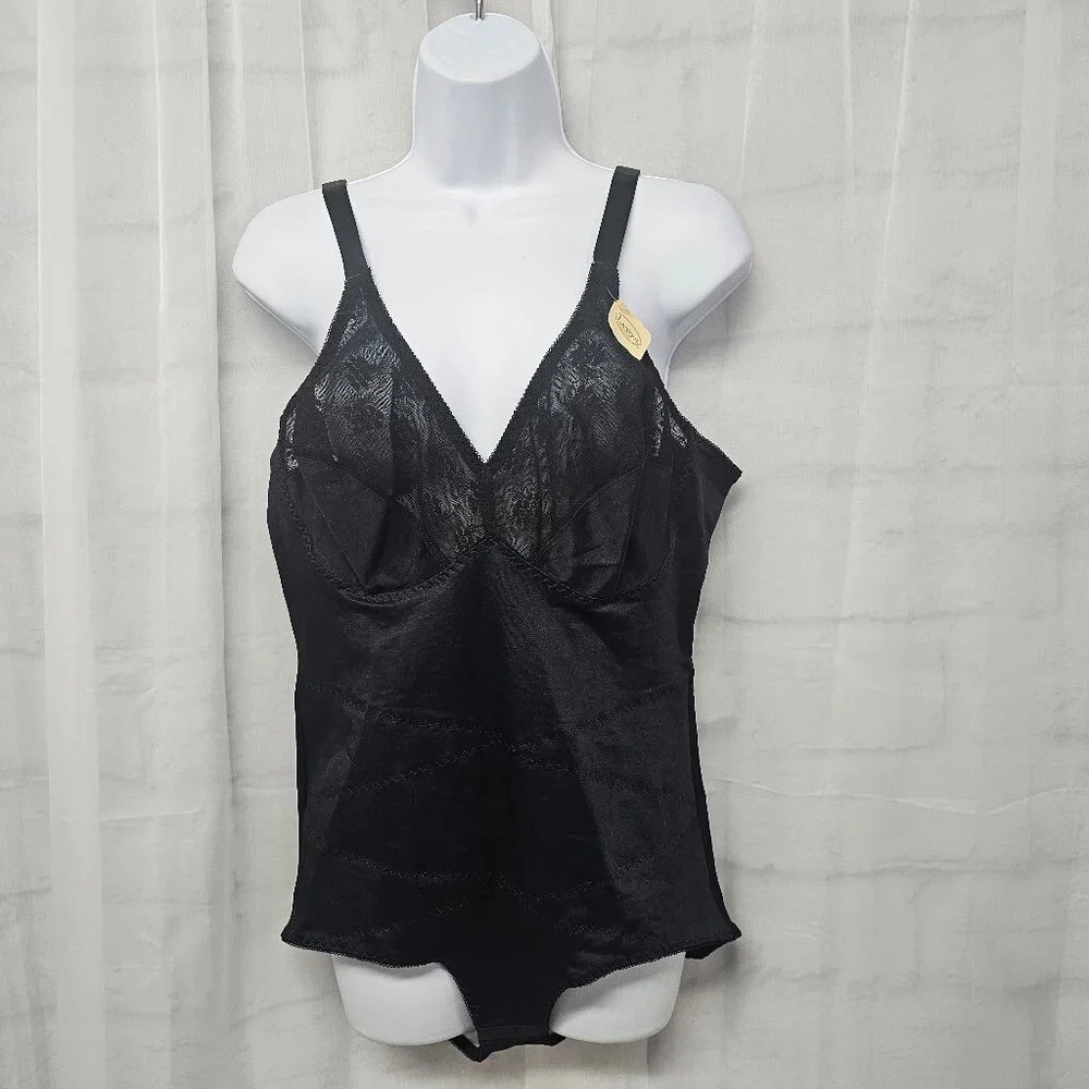 Vintage Lanique Bodysuit Black Lace Fairy Grunge Goth Whimsigoth 44 NWT - Picture 2 of 12